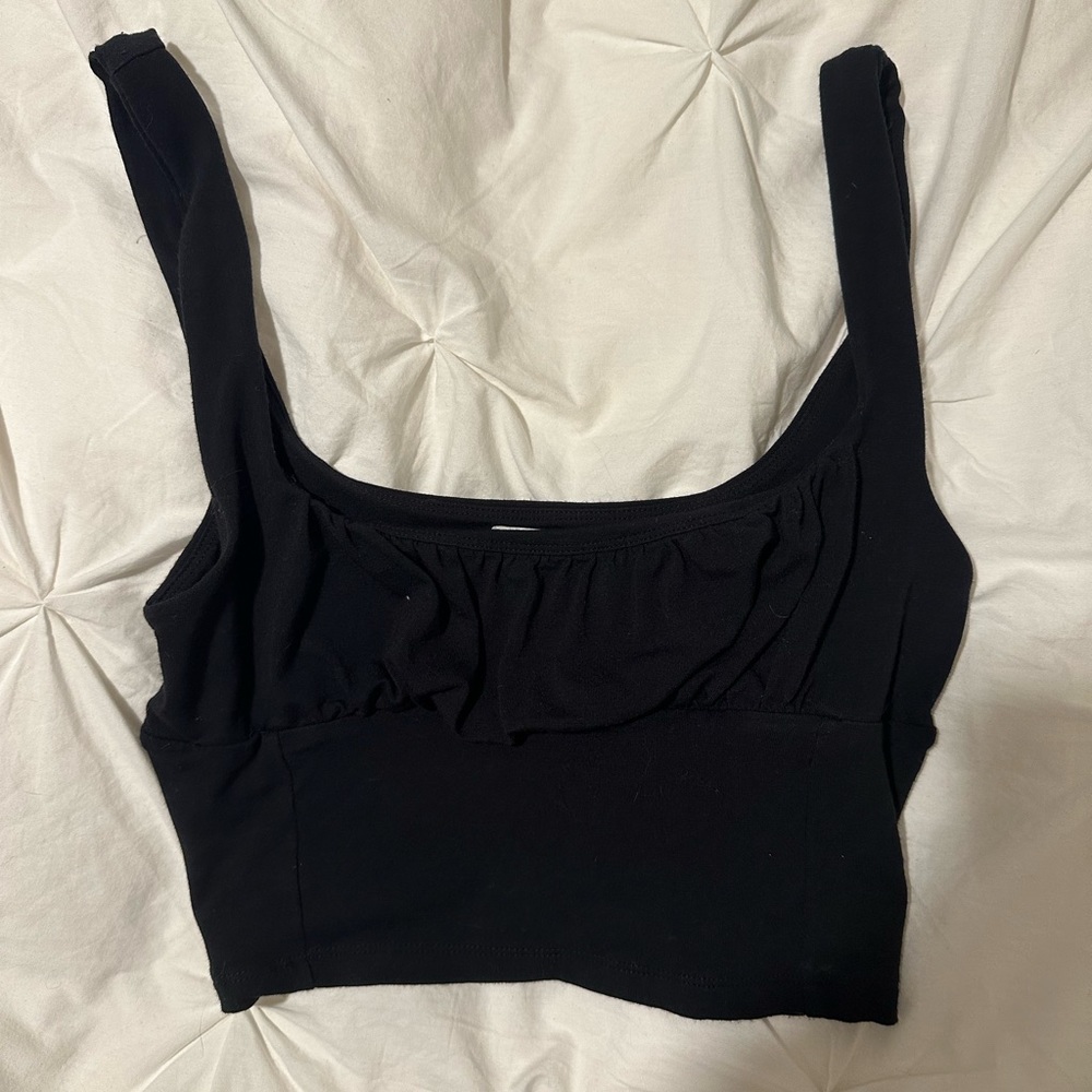black aritzia wilfred bustier tank top size small